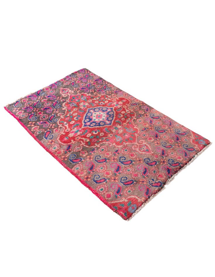 Detail image of 2' 7 x 3' 9 Hand Knotted Ultra Vintage Persian Wool Rug