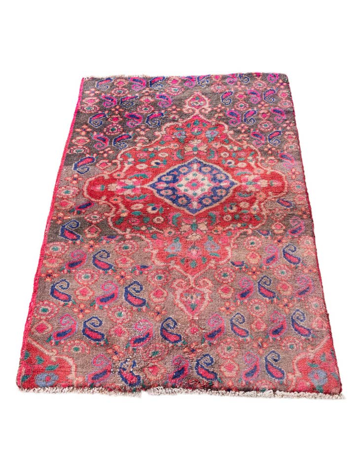 Detail image of 2' 7 x 3' 9 Hand Knotted Ultra Vintage Persian Wool Rug