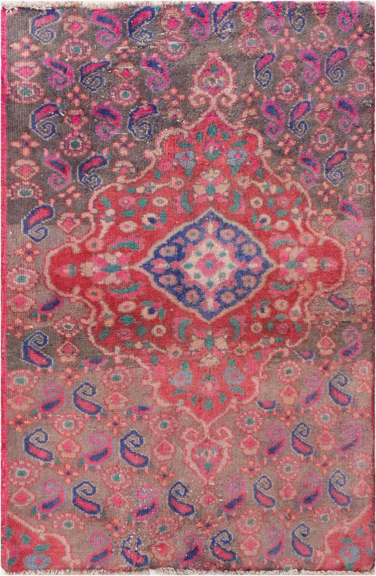 2' 7 x 3' 9 Hand Knotted Ultra Vintage Persian Wool Rug