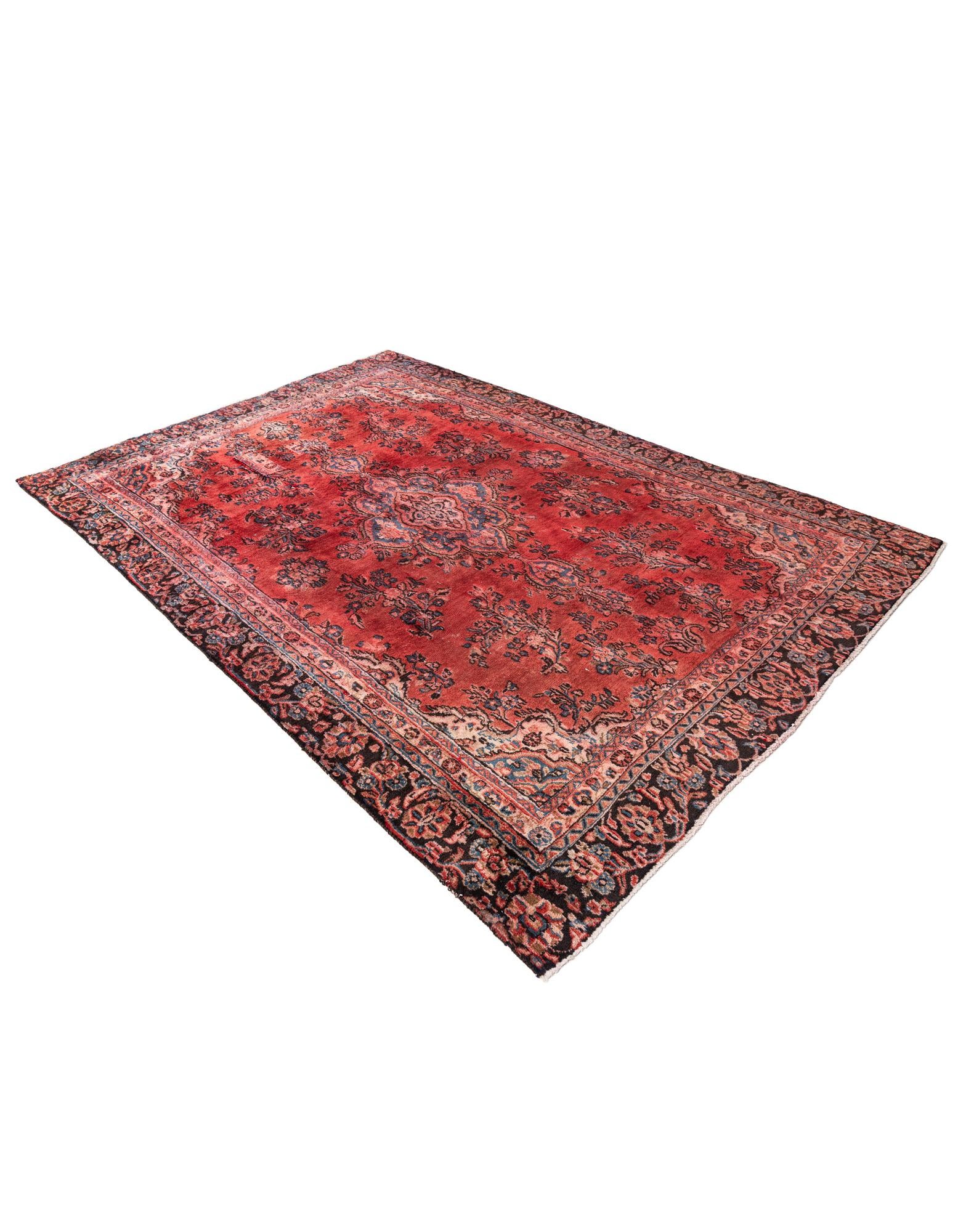 7' 1 x 10' 5 Hand Knotted Ultra Vintage Persian Wool Rug