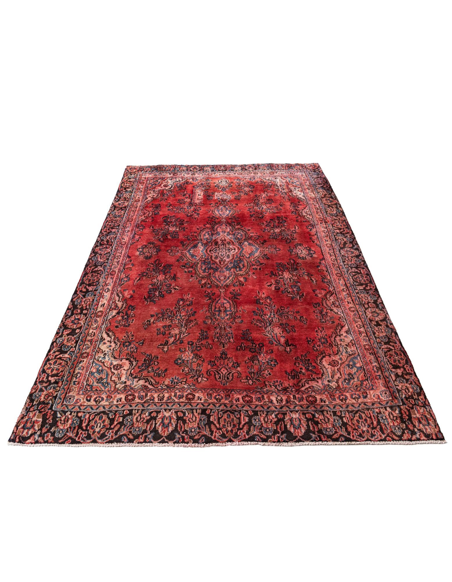 7' 1 x 10' 5 Hand Knotted Ultra Vintage Persian Wool Rug