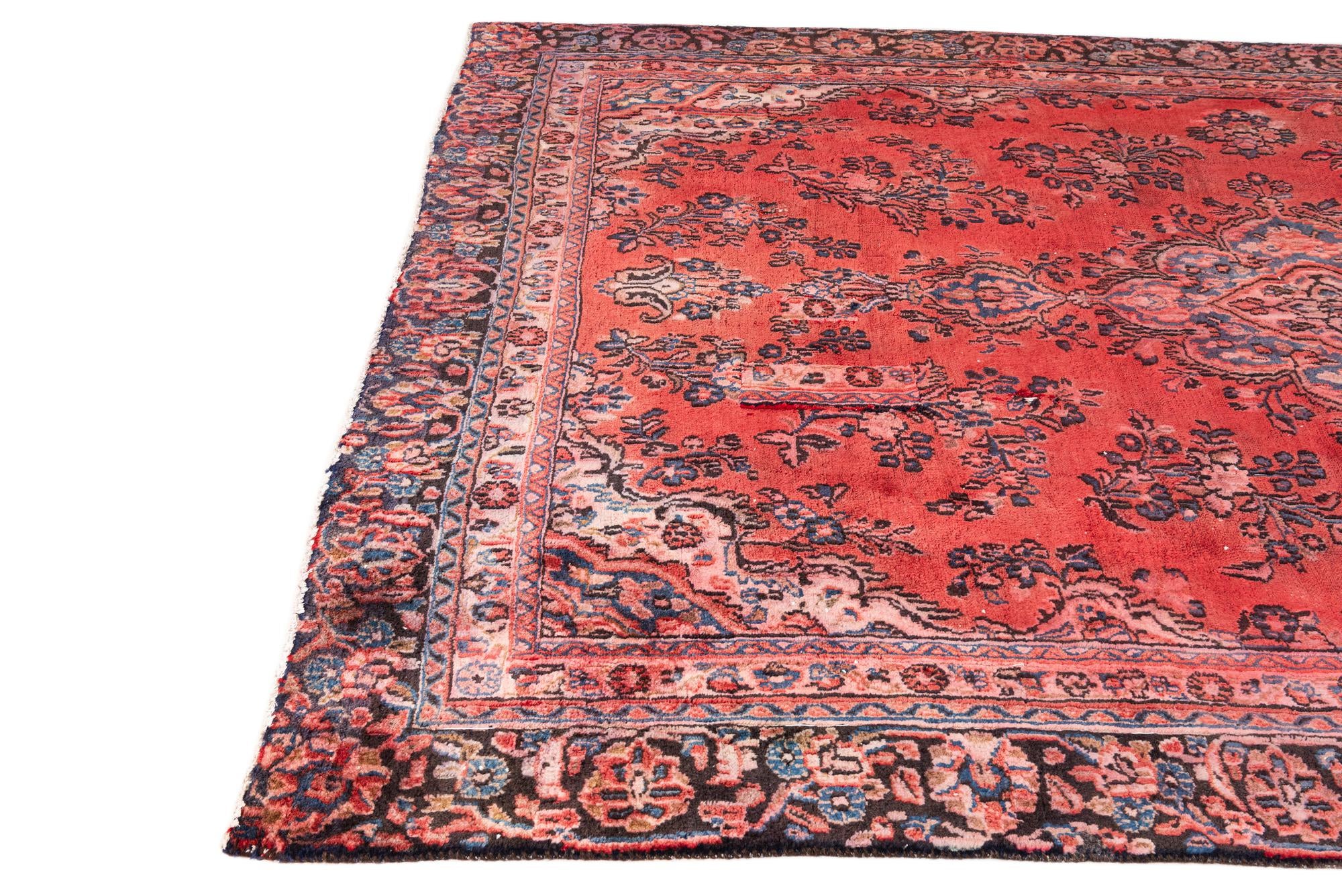 7' 1 x 10' 5 Hand Knotted Ultra Vintage Persian Wool Rug