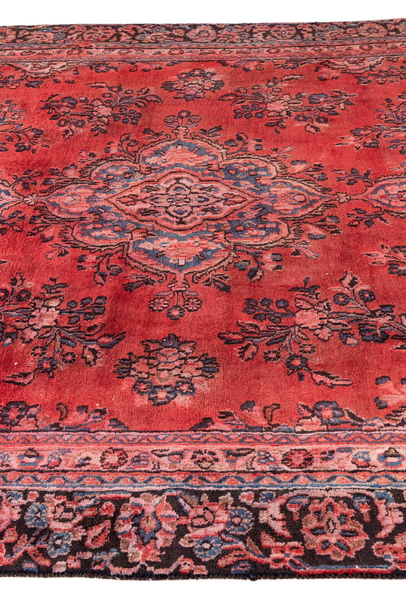 7' 1 x 10' 5 Hand Knotted Ultra Vintage Persian Wool Rug