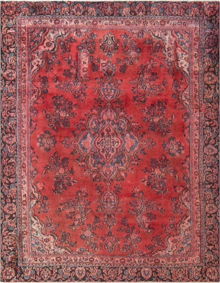 Detail image of 7' 1 x 10' 5 Hand Knotted Ultra Vintage Persian Wool Rug