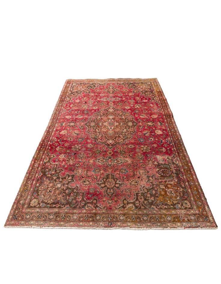 Detail image of 5' 10 x 9' 2 Hand Knotted Ultra Vintage Persian Wool Rug