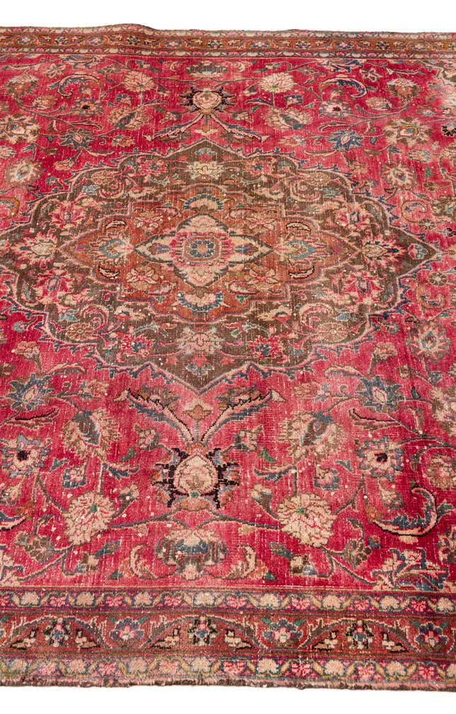5' 10 x 9' 2 Hand Knotted Ultra Vintage Persian Wool Rug