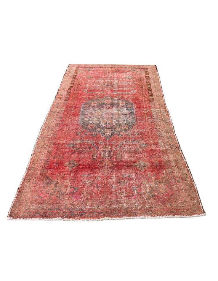 Detail image of 5' 1 x 8' 7  Hand Knotted Ultra Vintage Persian Wool Rug