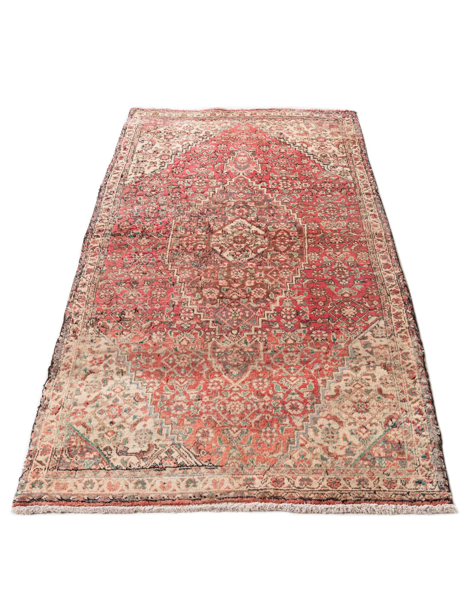 3' 5 x 6' 4 Hand Knotted Ultra Vintage Persian Wool Rug