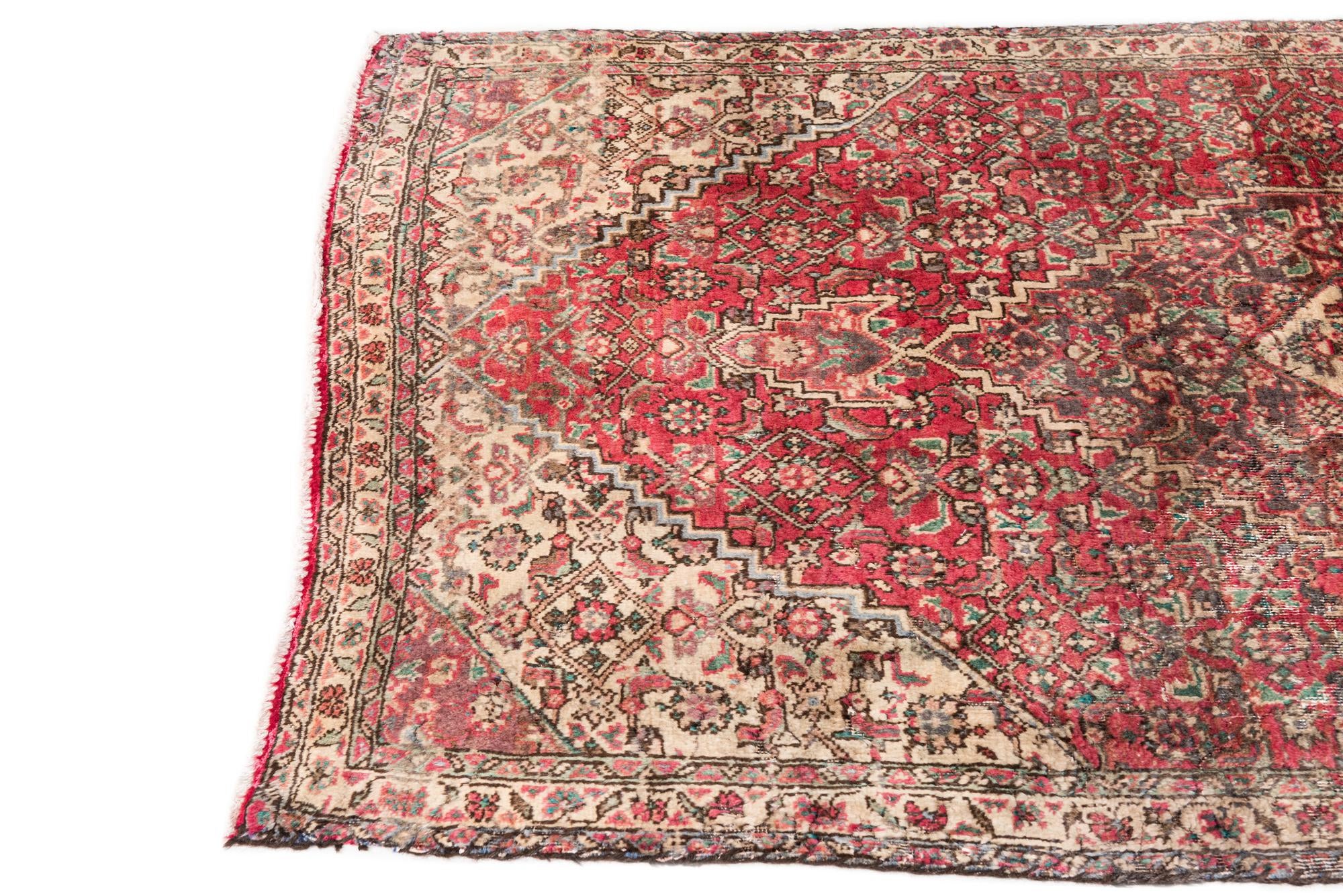 3' 5 x 6' 4 Hand Knotted Ultra Vintage Persian Wool Rug