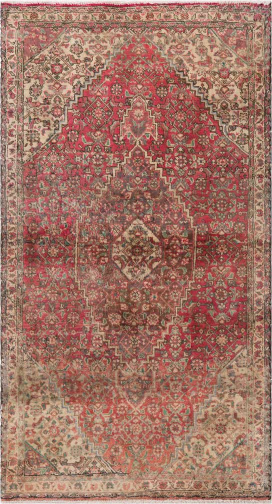 3' 5 x 6' 4 Hand Knotted Ultra Vintage Persian Wool Rug
