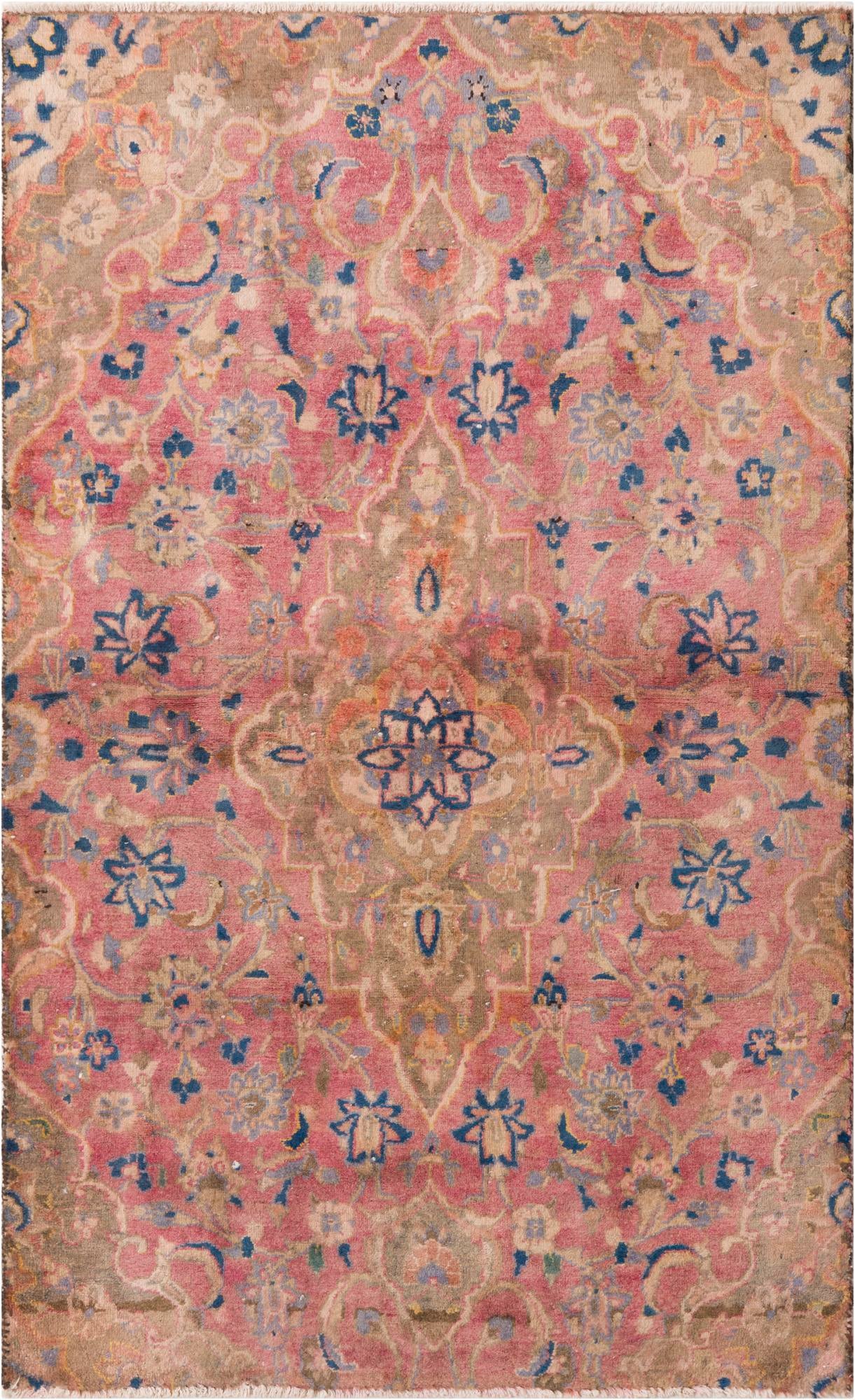 3' 3 x 5' 3 Hand Knotted Ultra Vintage Persian Wool Rug