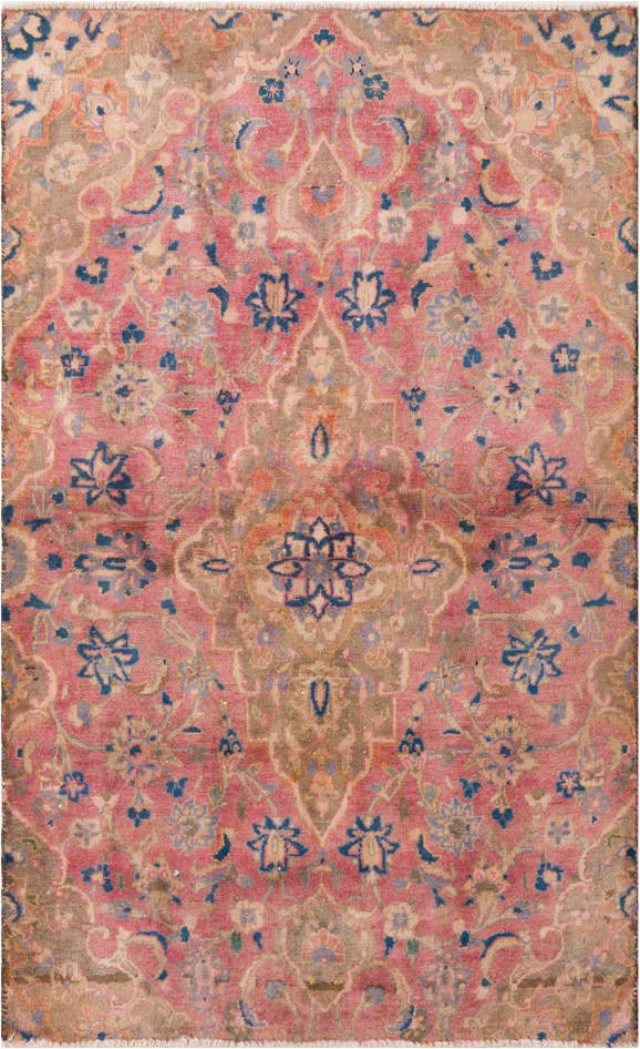 Detail image of 3' 3 x 5' 3 Hand Knotted Ultra Vintage Persian Wool Rug