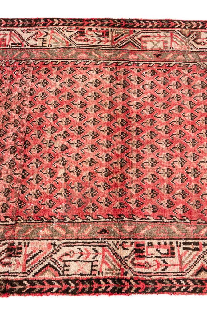 3' 4 x 4' 10 Hand Knotted Ultra Vintage Persian Wool Rug