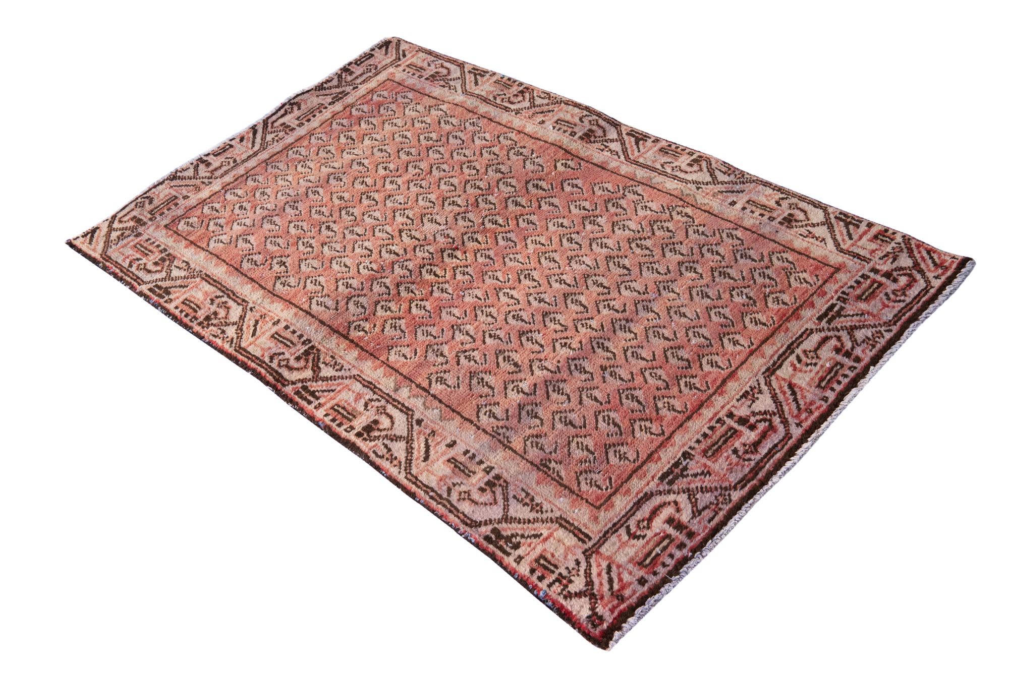 110cm x 140cm anudado a mano Ultra Vintage Alfombra Persa Lana