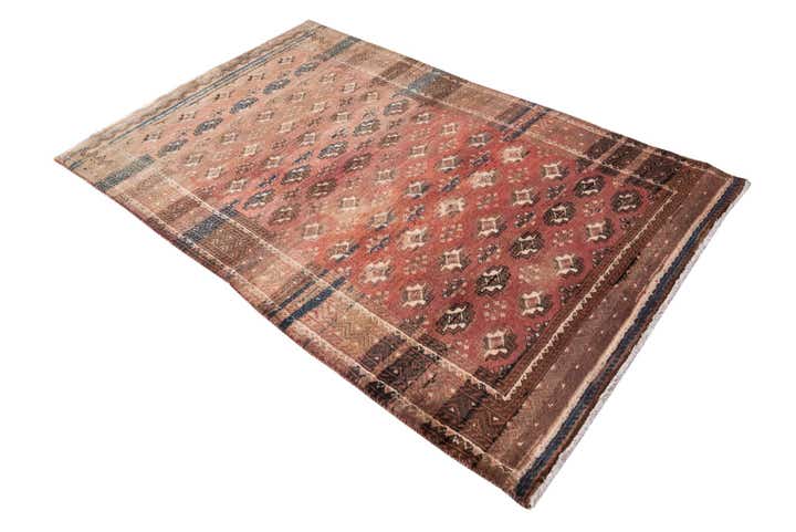 3' 9 x 6' 5 Hand Knotted Ultra Vintage Persian Wool Rug
