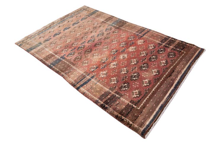 Detail image of 3' 9 x 6' 5 Hand Knotted Ultra Vintage Persian Wool Rug