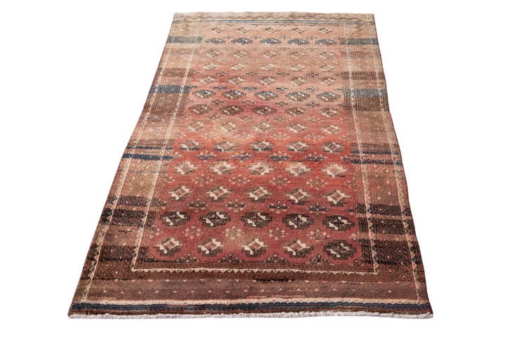 Detail image of 3' 9 x 6' 5 Hand Knotted Ultra Vintage Persian Wool Rug