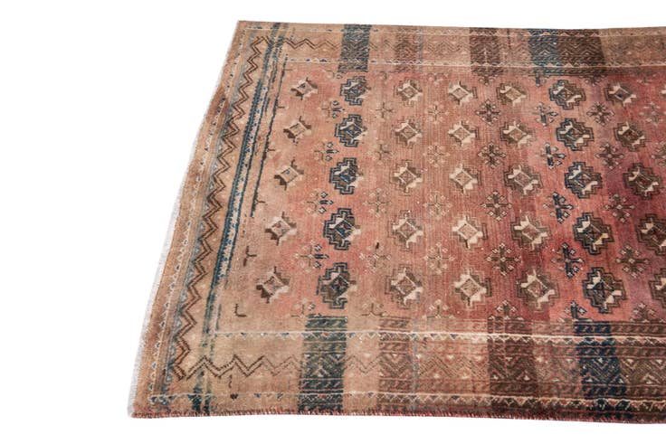 Detail image of 3' 9 x 6' 5 Hand Knotted Ultra Vintage Persian Wool Rug