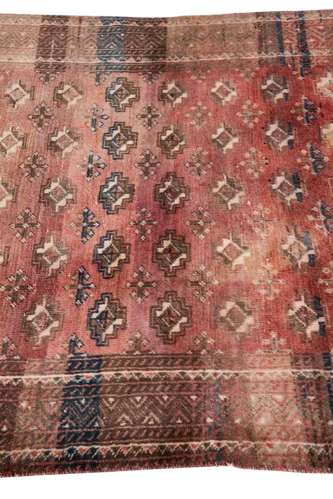 3' 9 x 6' 5 Hand Knotted Ultra Vintage Persian Wool Rug