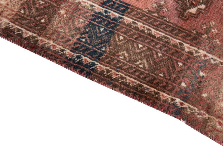 Detail image of 3' 9 x 6' 5 Hand Knotted Ultra Vintage Persian Wool Rug