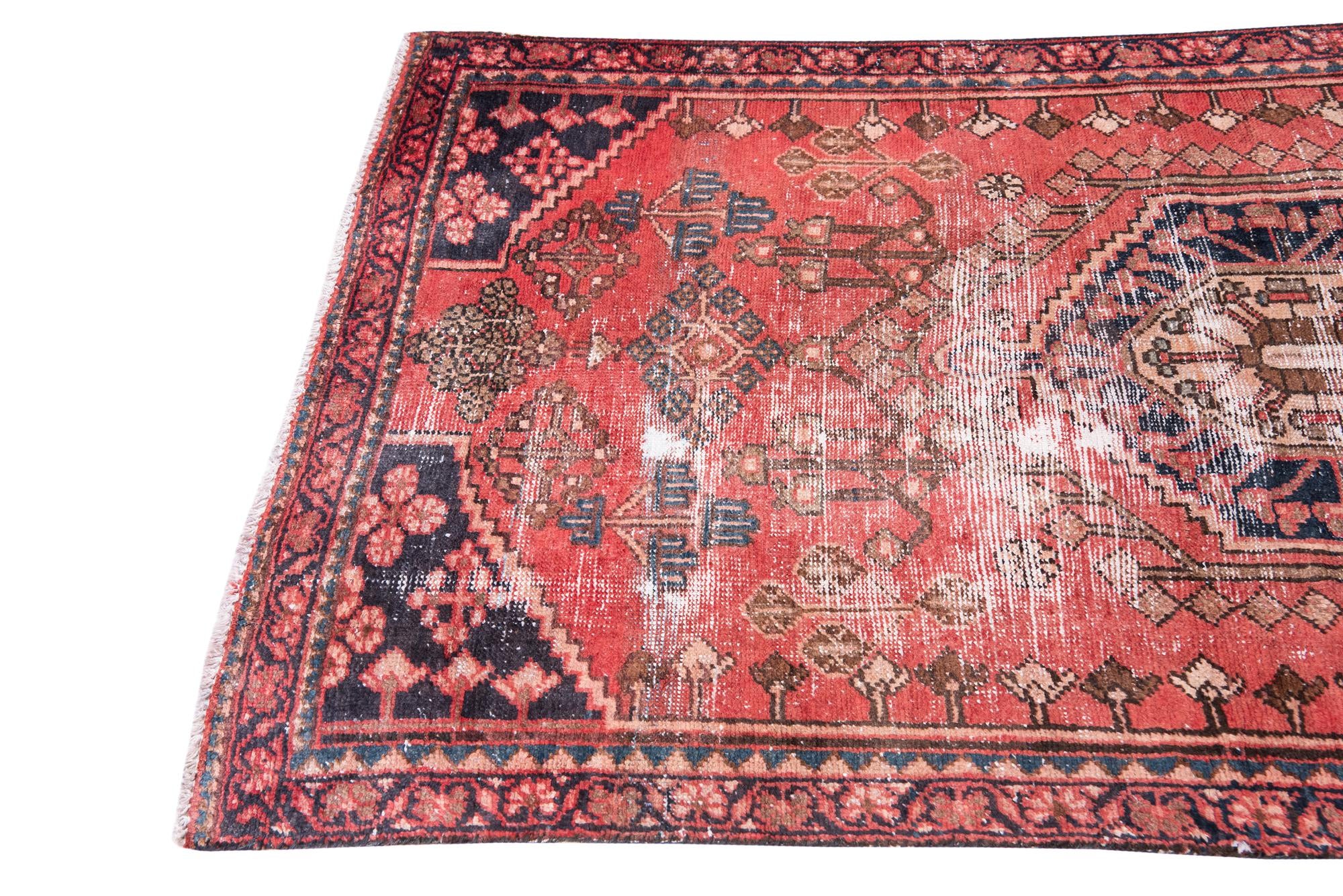 3' 9 x 6' 3 Hand Knotted Ultra Vintage Persian Wool Rug