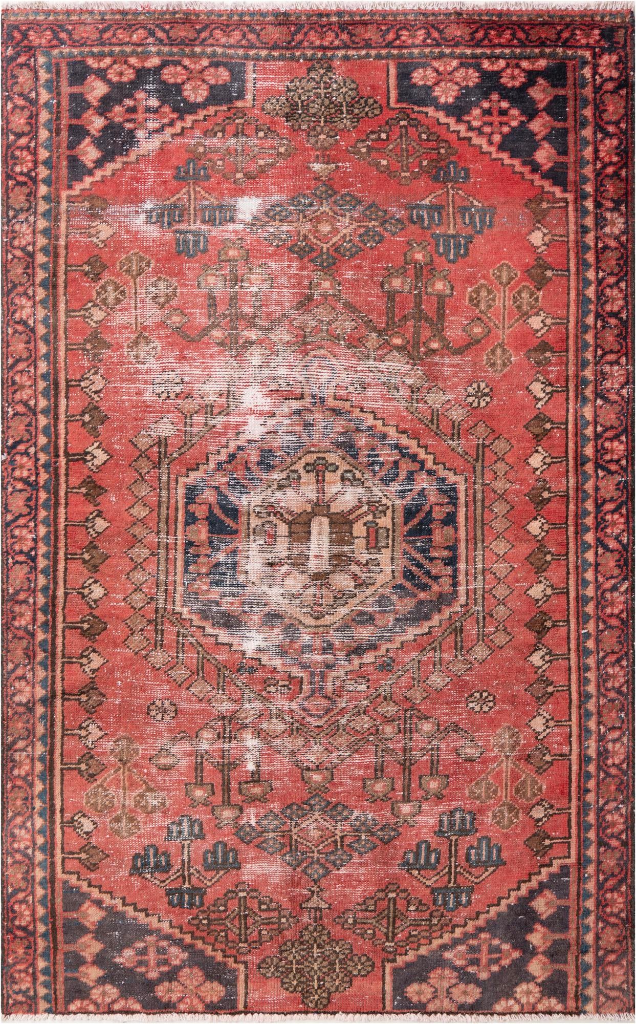 3' 9 x 6' 3 Hand Knotted Ultra Vintage Persian Wool Rug
