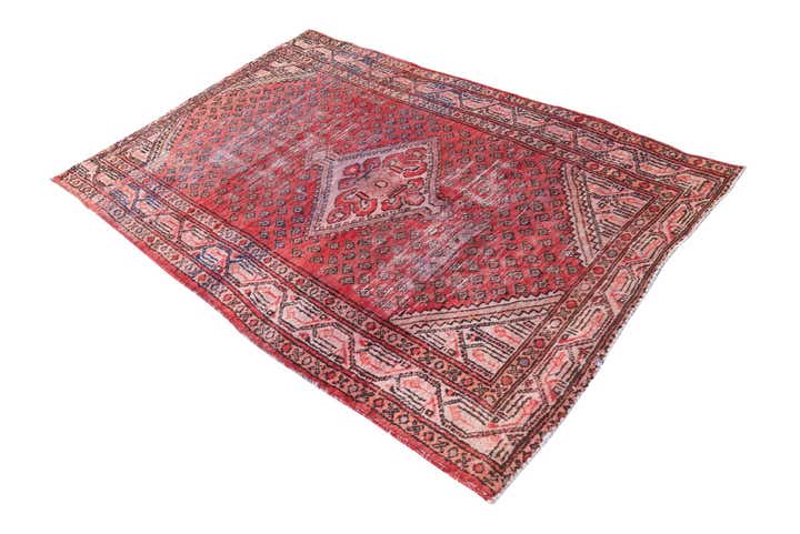 4' x 6' 1 Hand Knotted Ultra Vintage Persian Wool Rug