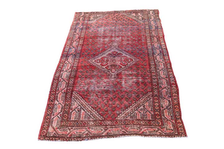 4' x 6' 1 Hand Knotted Ultra Vintage Persian Wool Rug