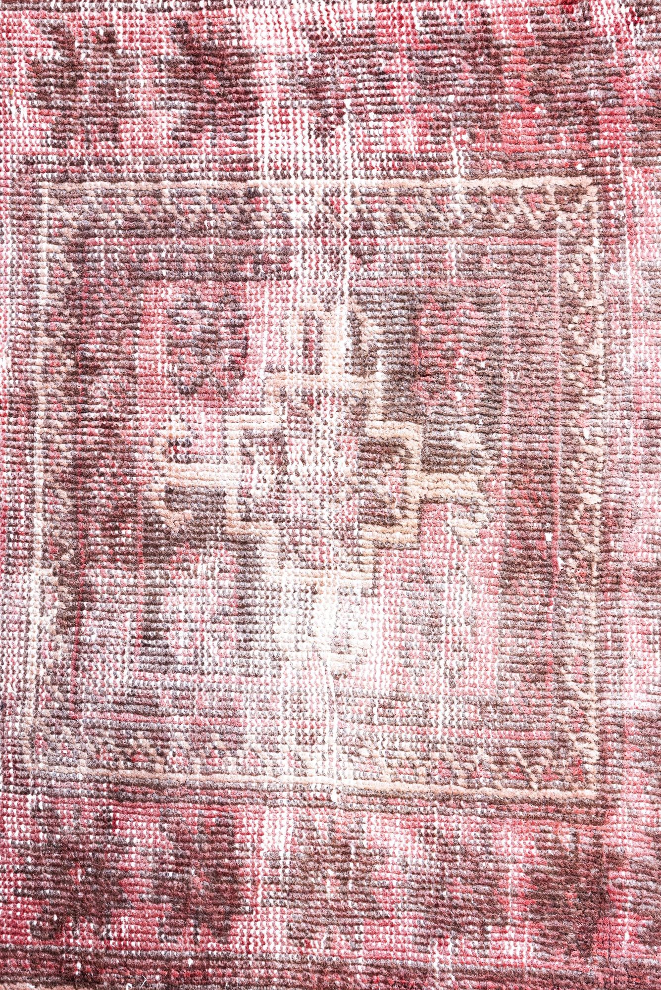 3' 7 x 7' Hand Knotted Ultra Vintage Persian Wool Rug