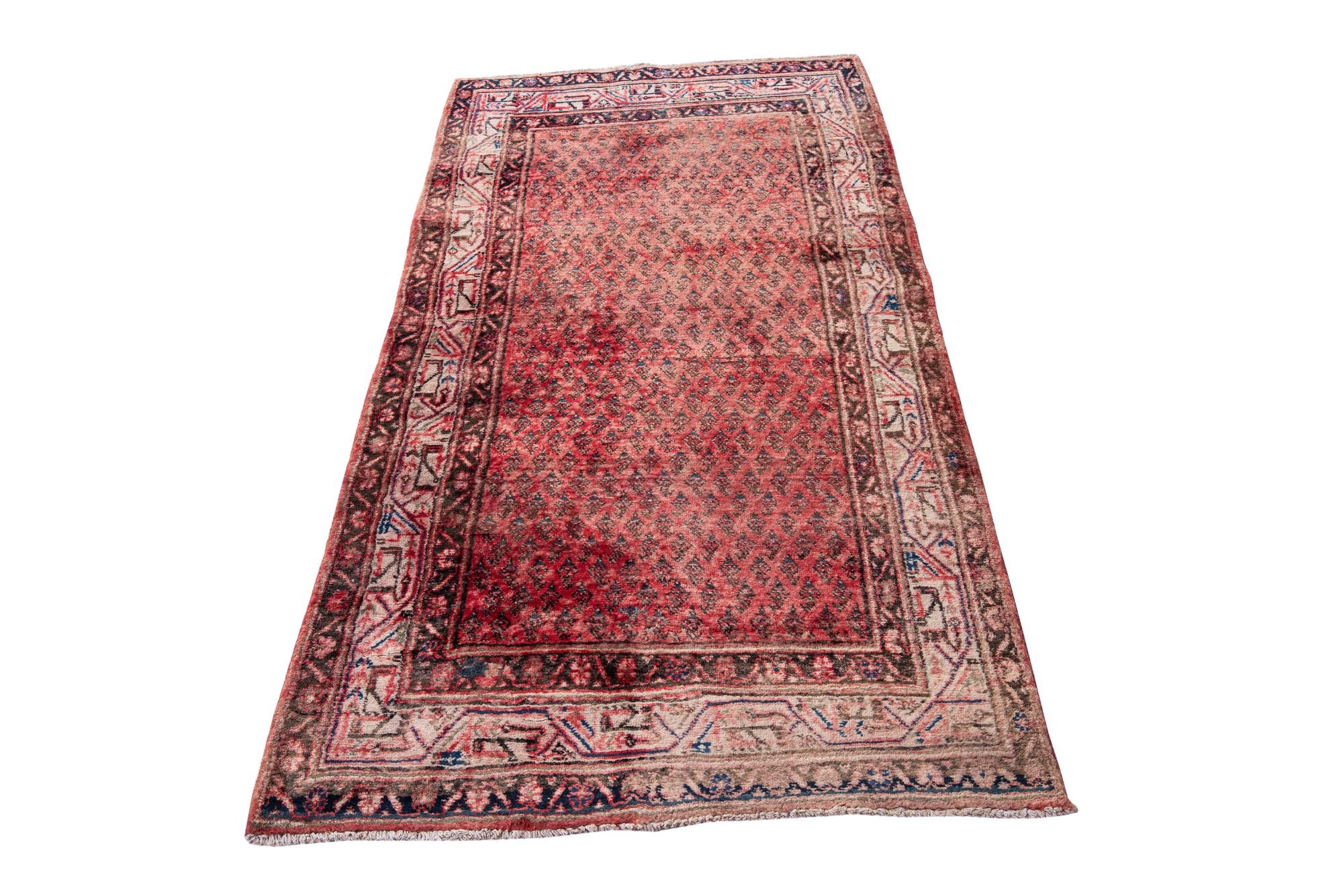 3' 6 x 6' 8 Hand Knotted Ultra Vintage Persian Wool Rug