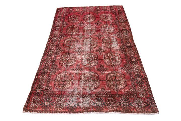 4' x 6' 4 Hand Knotted Ultra Vintage Persian Wool Rug