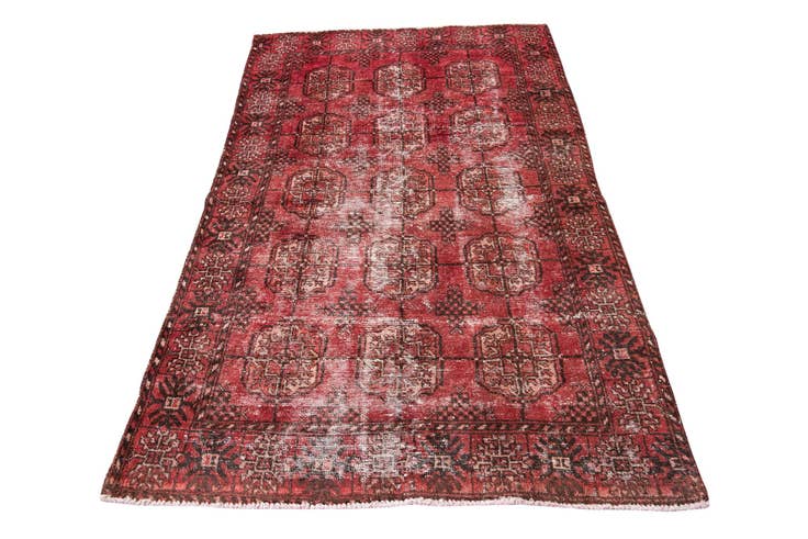 Detail image of 4' x 6' 4 Hand Knotted Ultra Vintage Persian Wool Rug