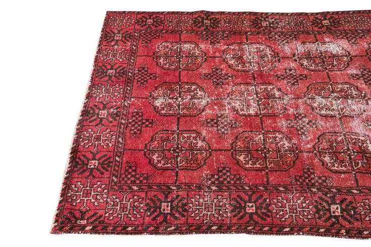 Detail image of 4' x 6' 4 Hand Knotted Ultra Vintage Persian Wool Rug