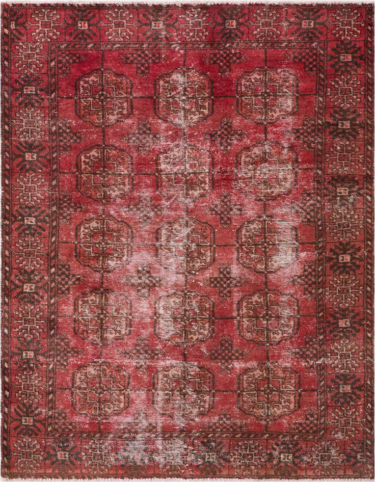 Detail image of 4' x 6' 4 Hand Knotted Ultra Vintage Persian Wool Rug