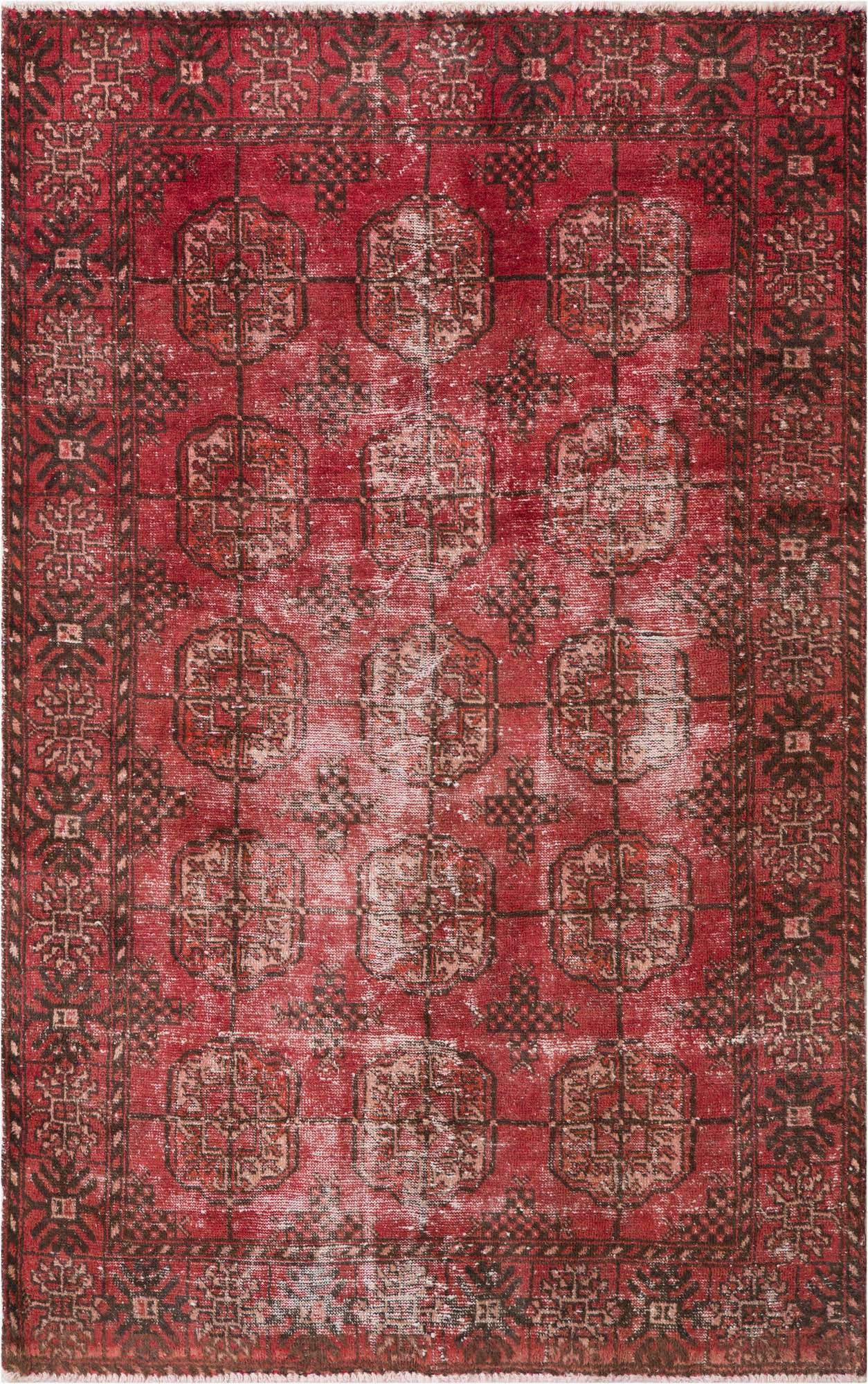 4' x 6' 4 Hand Knotted Ultra Vintage Persian Wool Rug