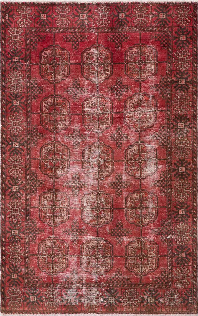 4' x 6' 4 Hand Knotted Ultra Vintage Persian Wool Rug