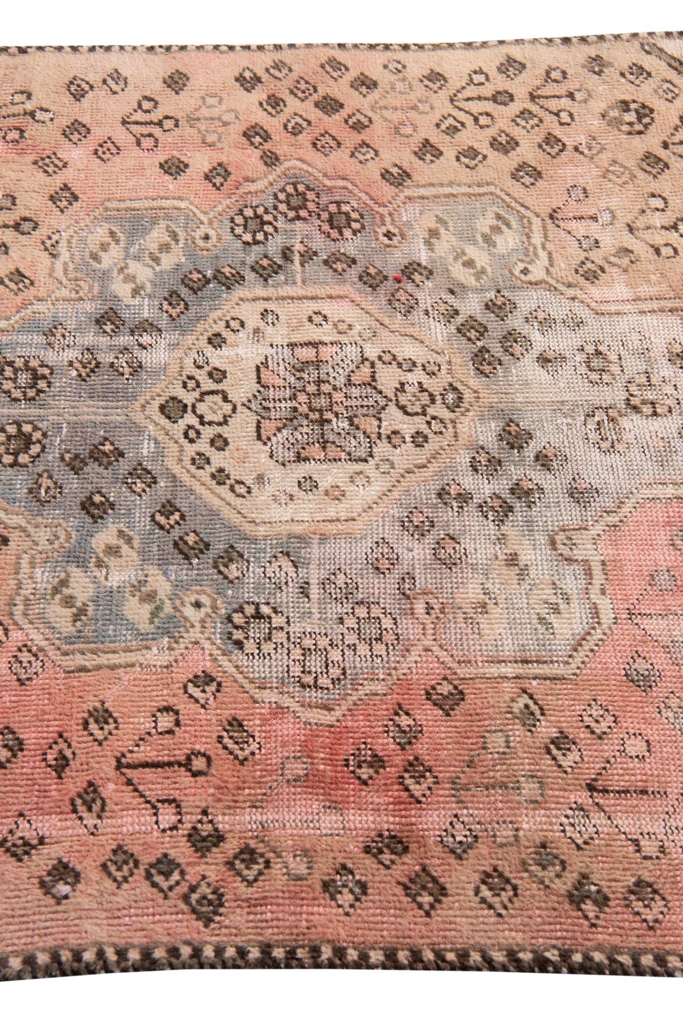 3' 7 x 5' 9 Hand Knotted Ultra Vintage Persian Wool Rug