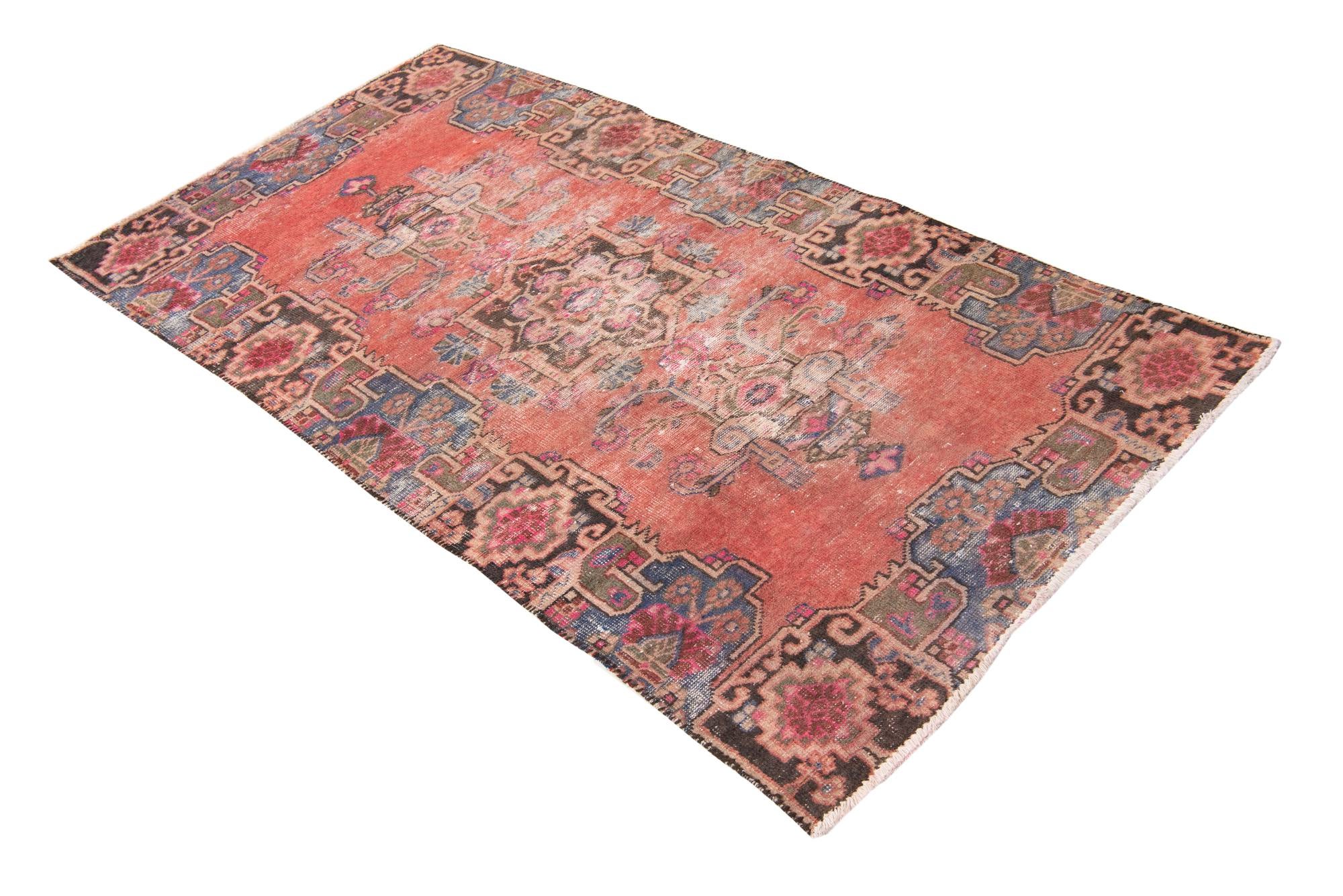 3' 6 x 6' 9 Hand Knotted Ultra Vintage Persian Wool Rug