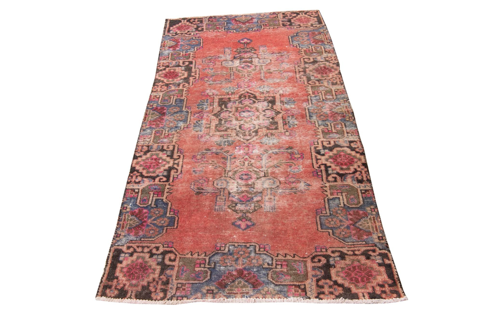 3' 6 x 6' 9 Hand Knotted Ultra Vintage Persian Wool Rug