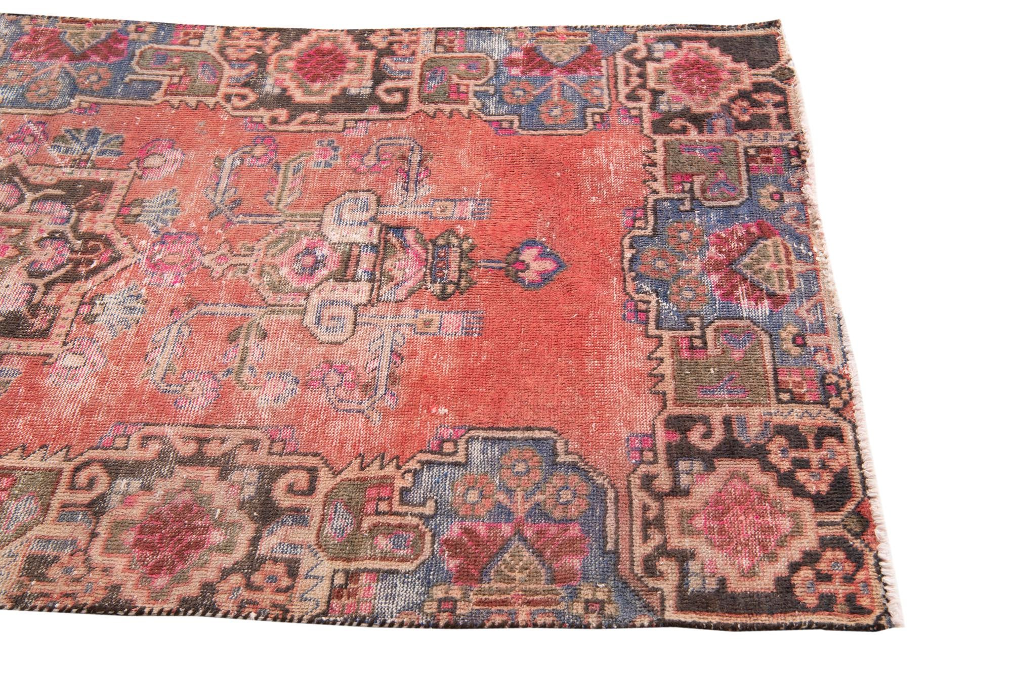 3' 6 x 6' 9 Hand Knotted Ultra Vintage Persian Wool Rug