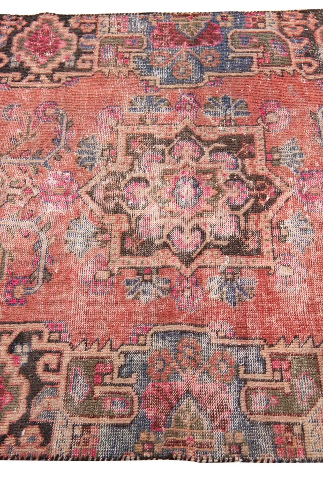 3' 6 x 6' 9 Hand Knotted Ultra Vintage Persian Wool Rug
