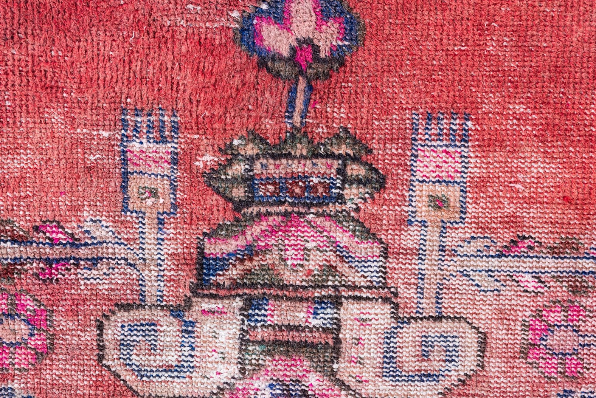 3' 6 x 6' 9 Hand Knotted Ultra Vintage Persian Wool Rug