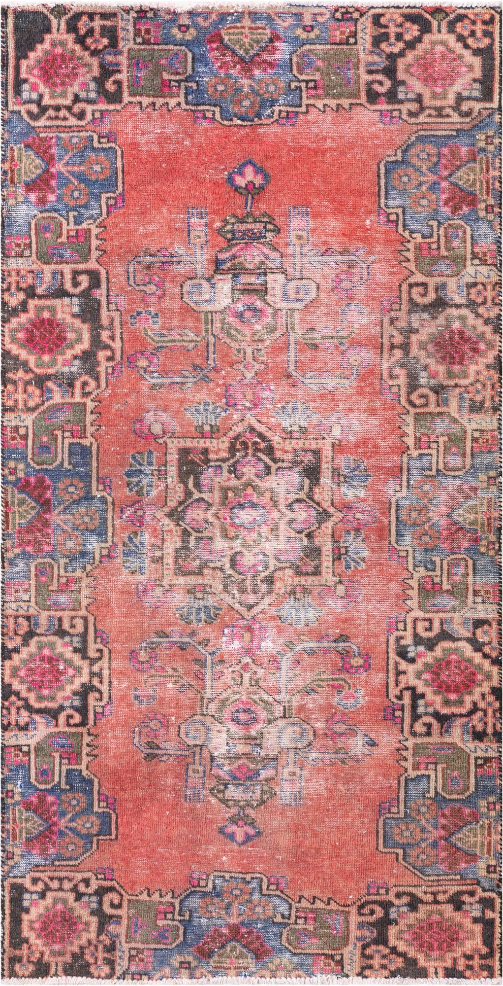 3' 6 x 6' 9 Hand Knotted Ultra Vintage Persian Wool Rug