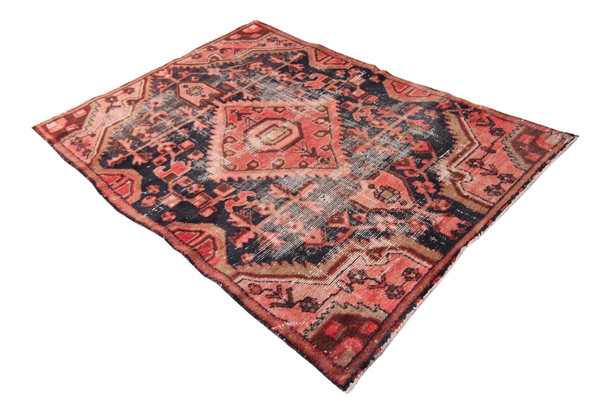 4' 1 x 5' 10 Hand Knotted Ultra Vintage Persian Wool Rug