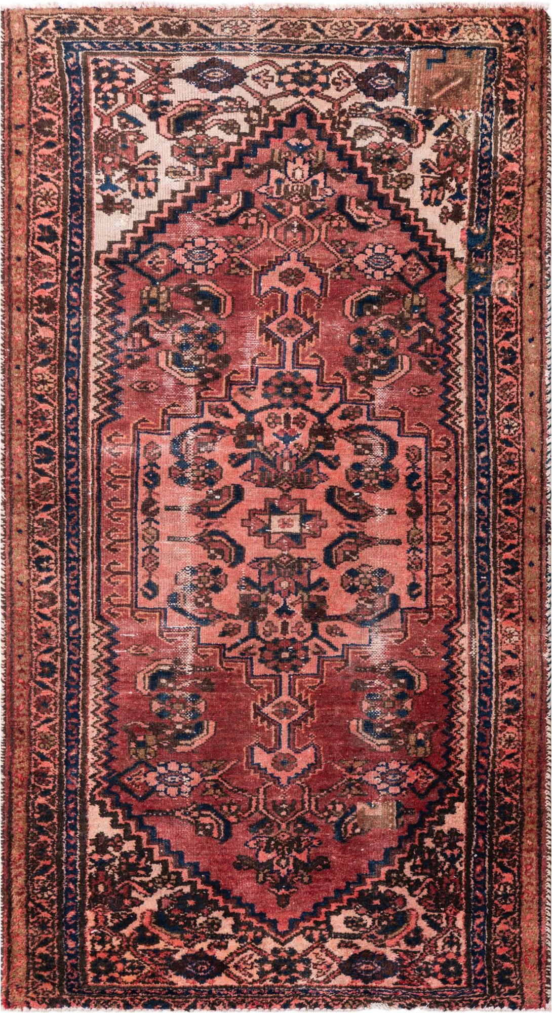 3' 5 x 6' 5 Hand Knotted Ultra Vintage Persian Wool Rug