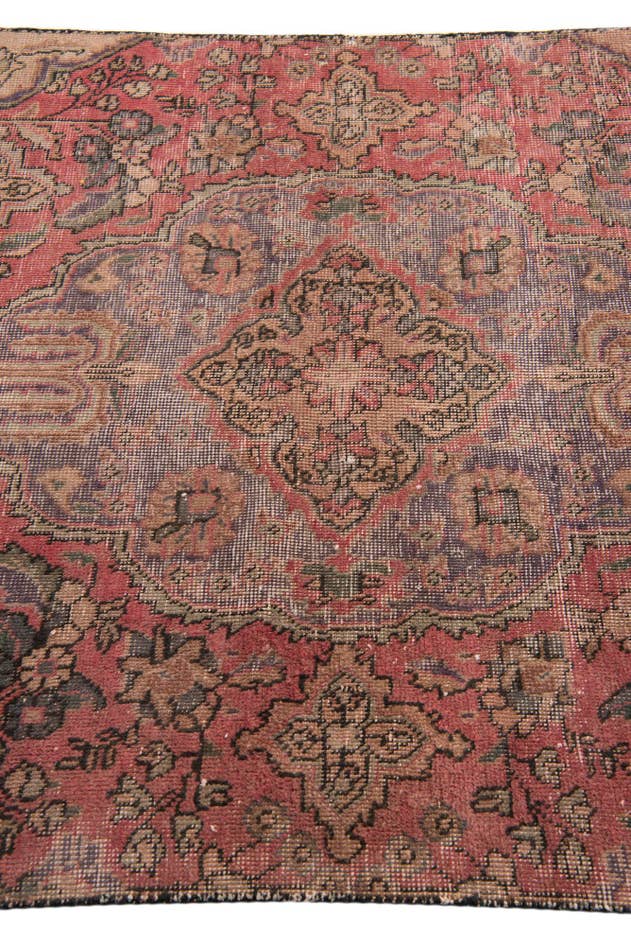 Detail image of 4' 2 x 5' 8 Hand Knotted Ultra Vintage Persian Wool Rug