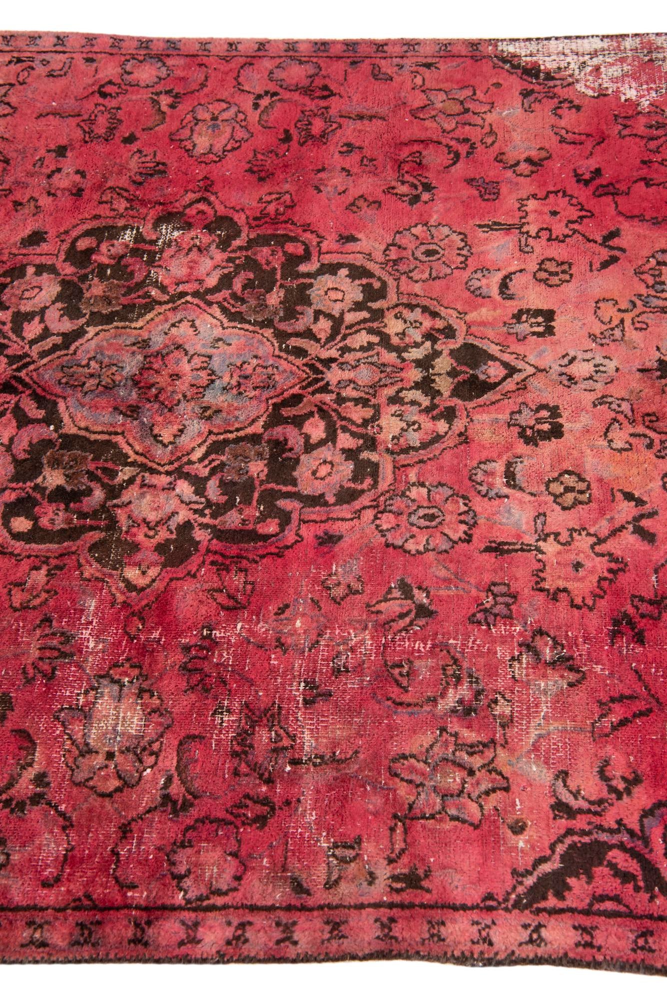 4' 5 x 6' Hand Knotted Ultra Vintage Persian Wool Rug