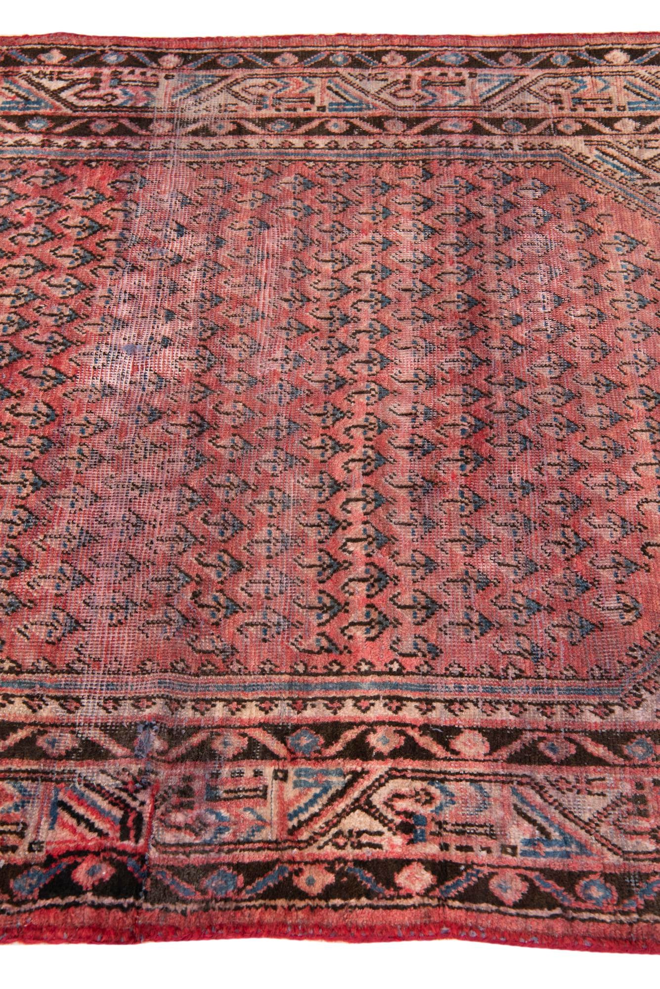 4' 5 x 6' 6 Hand Knotted Ultra Vintage Persian Wool Rug