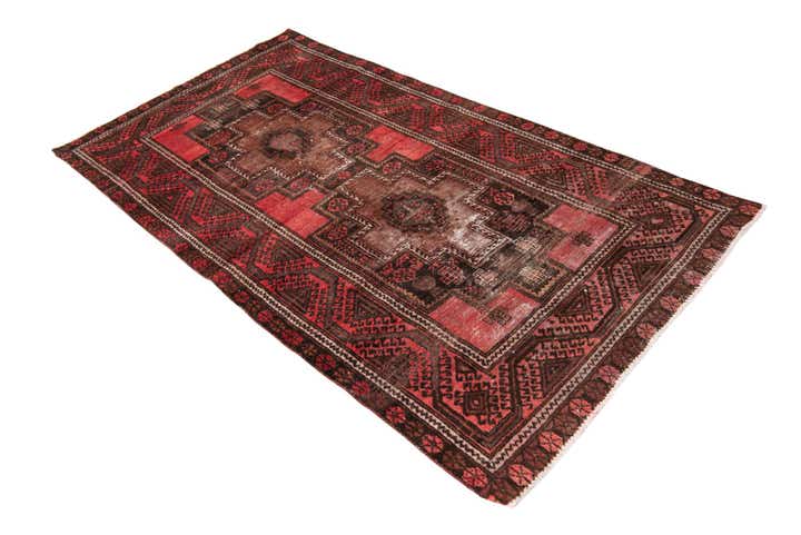 3' 8 x 6' 10 Hand Knotted Ultra Vintage Persian Wool Rug