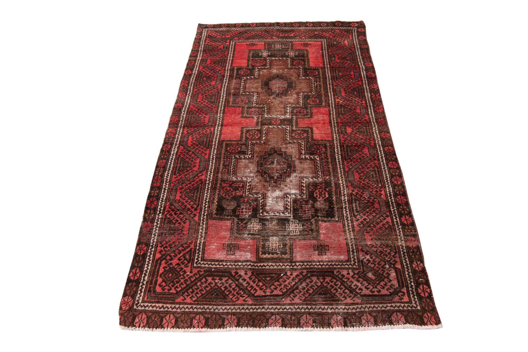 3' 8 x 6' 10 Hand Knotted Ultra Vintage Persian Wool Rug